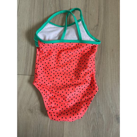 Cat & Jack Baby Girl Watermelon One Piece Swimsuit - 18 Months - Picture 5 of 5